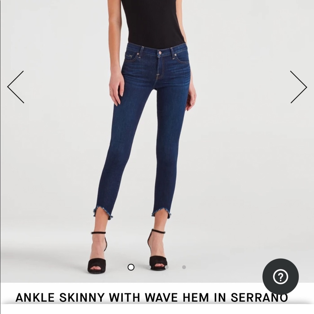 7 for all mankind Jean ANKLE SKINNY WITH WAVE HEM IN SERRANO NIGHT